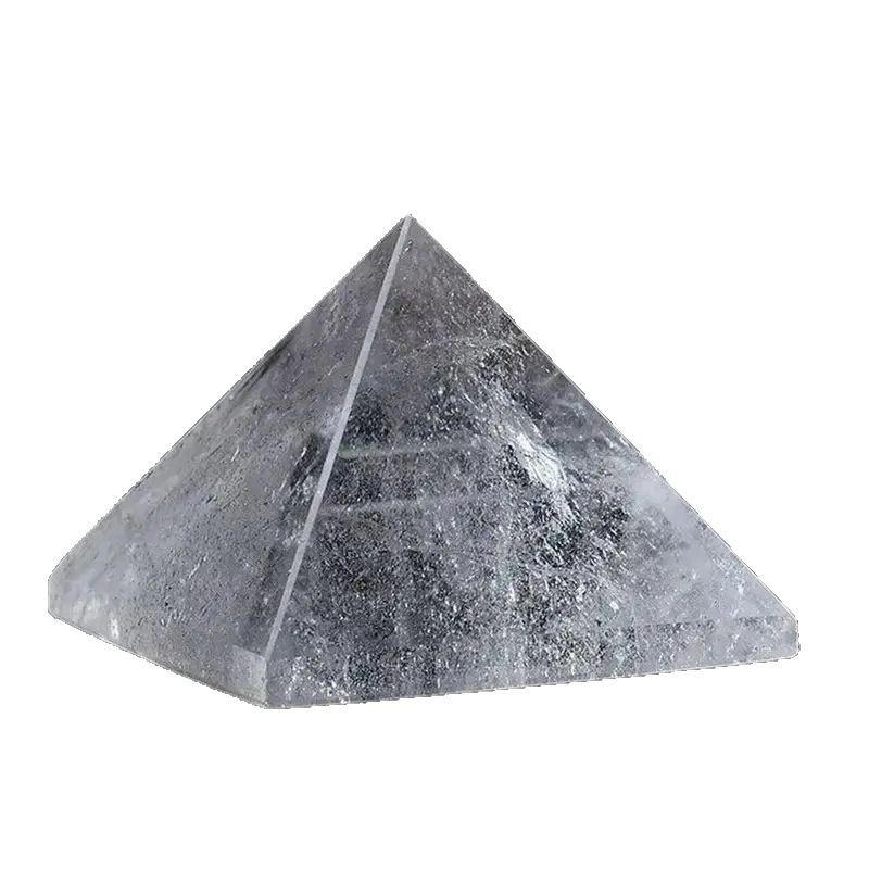 Kristalna piramida za stolni ukras s sedmerostrukim zvjezdanim rasporedom, geometrijska skulptura od kamena