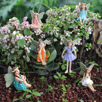 Mini dekoracija od smole za vrt – Pastoralni stil, IP ovlaštenje Flower Fairy (Umetničko djelo)