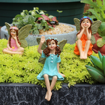 Mini dekoracija od smole za vrt – Pastoralni stil, IP ovlaštenje Flower Fairy (Umetničko djelo)