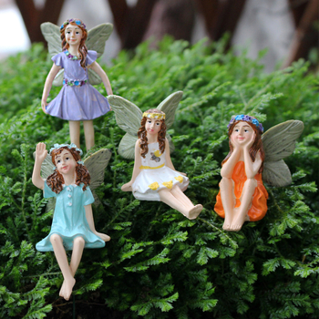 Mini dekoracija od smole za vrt – Pastoralni stil, IP ovlaštenje Flower Fairy (Umetničko djelo)