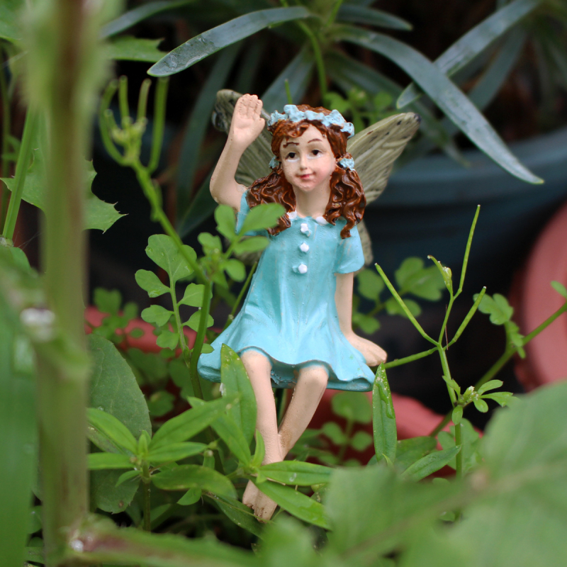 Mini dekoracija od smole za vrt – Pastoralni stil, IP ovlaštenje Flower Fairy (Umetničko djelo)