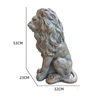 Statuie Leu Grădină, oxid de magneziu, gravată și lustruită, execuție semi-manuală și semi-mecanizată