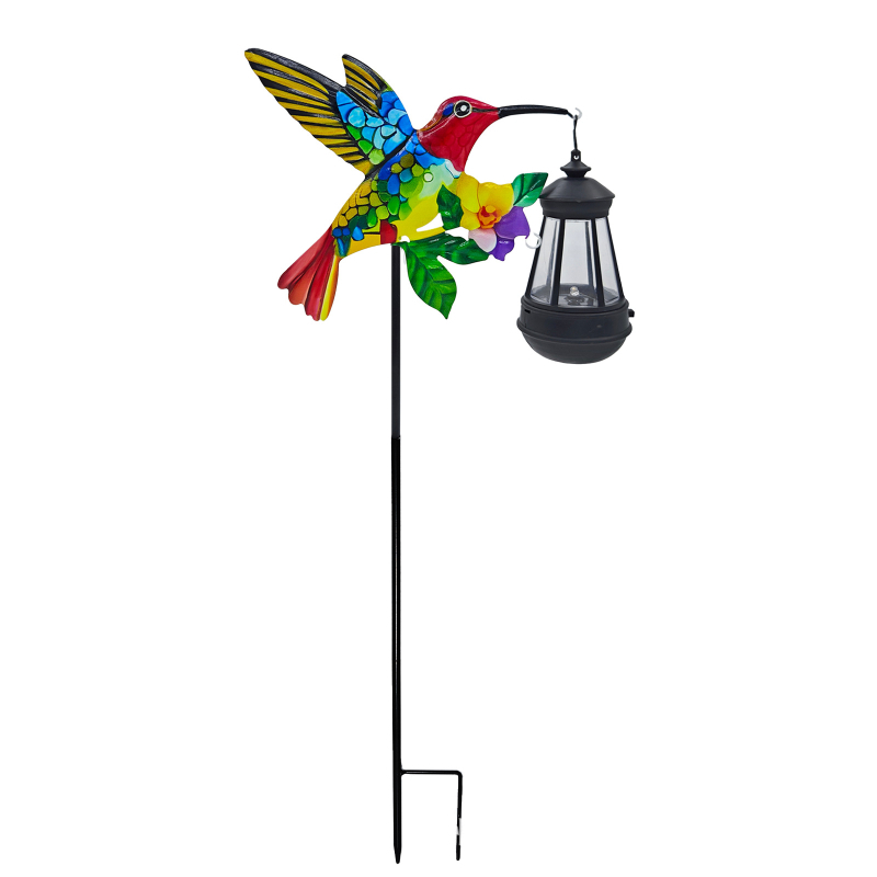 Željezno lampion s kolibrijem – moderni minimalistički ukras za vrt, kod D338, Long Source