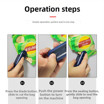 Mini USB zatvárací klip pre domáce použitie, prenosný vlhkosť-odolný uzáver na plastové tašky