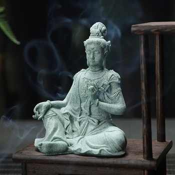 Statua Guanyin Buda, Novi kineski stil, Ugravirani plavi pijesčnjak, Ancient Master