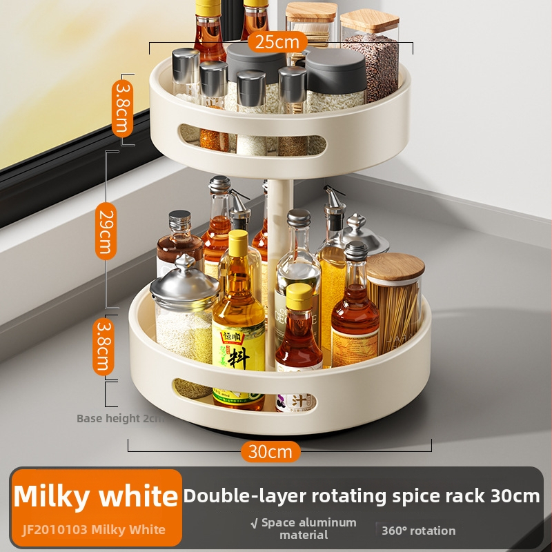 Cobbe/Cabei otočný zásobník na koreniny na kuchynský pult – Space hliník, pre olej, soľ, omáčku a ocot