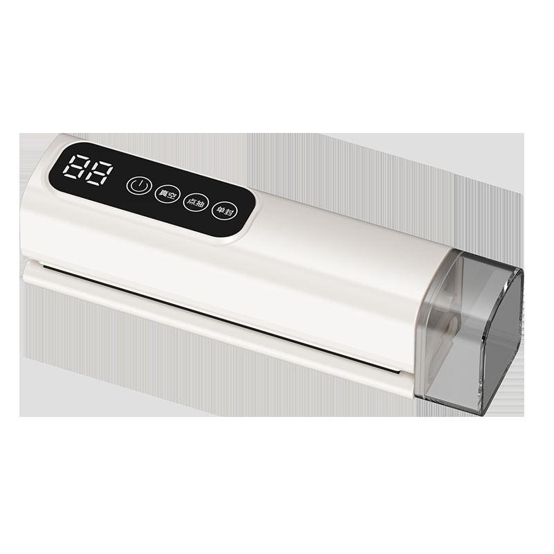 Háztartási vezeték nélküli vákuumzáró készülék – teljesen automata, digitális kijelző, újratölthető, ABS ház