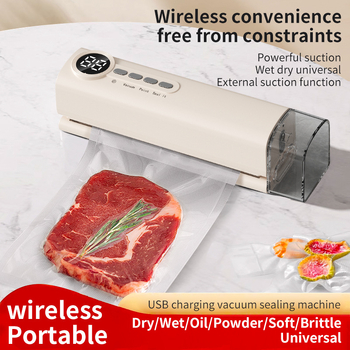Mini bežični vakuumski aparat za pakiranje hrane, zidno postavljanje, USB punjenje, HB-521, 90W, 5V