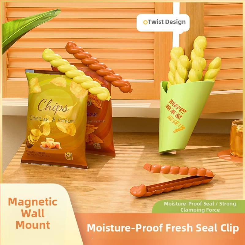 Clipuri plastic sigilare alimentelor pentru bucătărie – sigiliu de pungă, rezistent la umiditate, menține prospețimea, clip pentru alimente | Design modern simplu