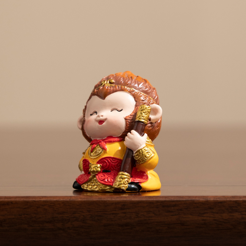Q-stil Sun Wukong stolna dekoracija za čaj-stol, tea pet, mikro pejzaž