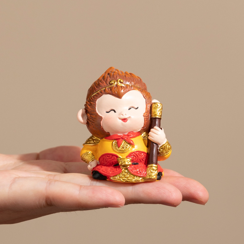 Q-stil Sun Wukong stolna dekoracija za čaj-stol, tea pet, mikro pejzaž