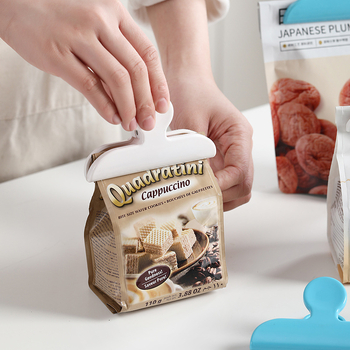 SJIAYP Clips sigilare pungi alimentare, 4 bucăți, plastic, stil japonez, rezistent la umezeală, logo personalizat și etichetă privată