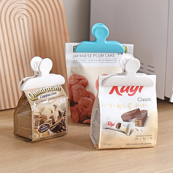 SJIAYP Clips sigilare pungi alimentare, 4 bucăți, plastic, stil japonez, rezistent la umezeală, logo personalizat și etichetă privată