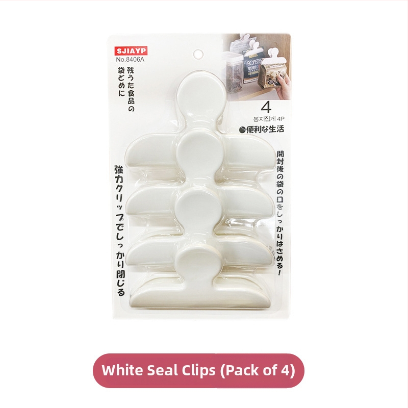 SJIAYP Zatvárací klip na potravinové tašky, 4 kusy, plast, japonský štýl, odolný voči vlhkosti, vlastné logo a súkromná značka