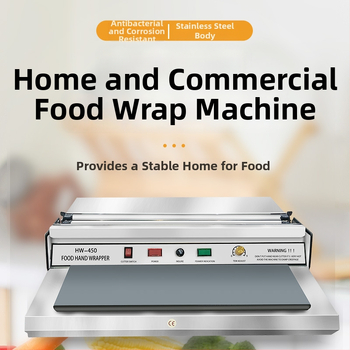 Nerezová oceľ ručne ovládateľný zapečatovací baliaci stroj pre krabice a misky – domáce a továrenské použitie