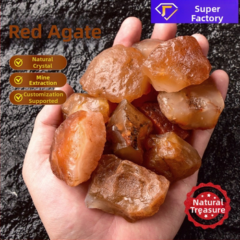 Durva kristálykő mintadarab — Anyag: agat; Termékkód: Granular mineral 54 red agate; Kategória: durva kristálykő; Stílus: modern minimalist; Csomagolás: PP zacskó, egyedileg csomagolt