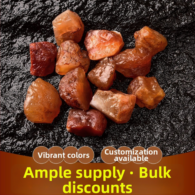 Durva kristálykő mintadarab — Anyag: agat; Termékkód: Granular mineral 54 red agate; Kategória: durva kristálykő; Stílus: modern minimalist; Csomagolás: PP zacskó, egyedileg csomagolt