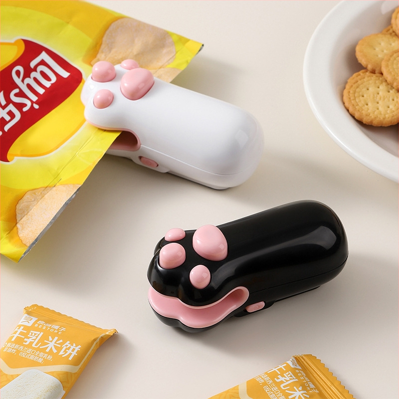 Prenosný magnetický zatvárač na vrecká so snackmi, dvojfunkčný, nabíjateľný