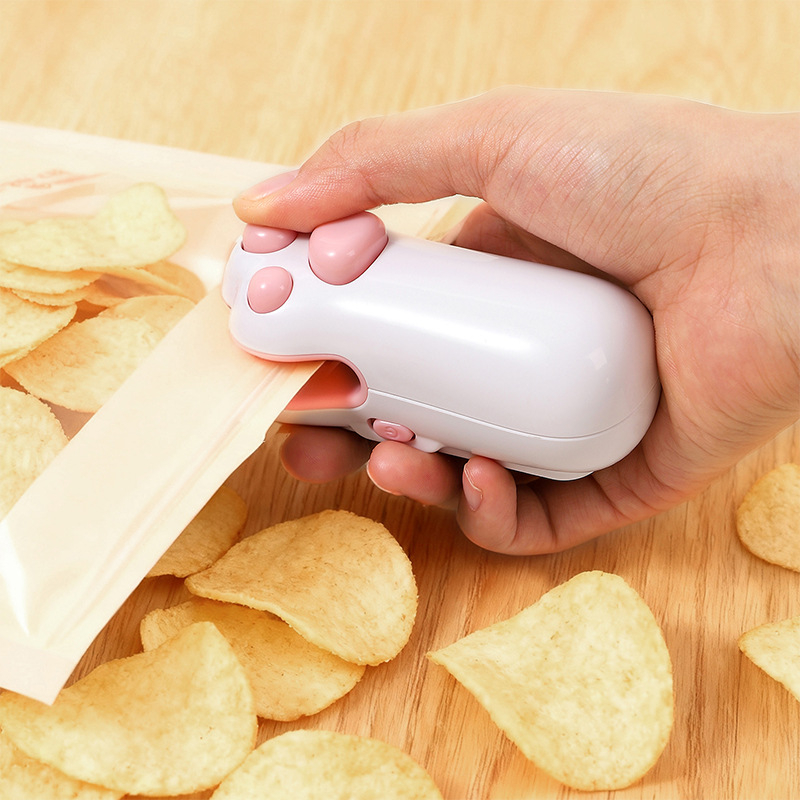 Sigilator magnetic portabil pentru pungi de gustări, dual-funcțional, reîncărcabil