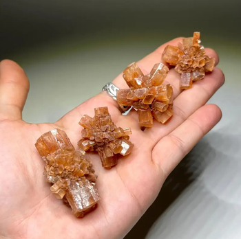 Clustere de cristale – aragonit și labradorit, mineral spar, piatră de vizualizare geometrică, ambalaj PP