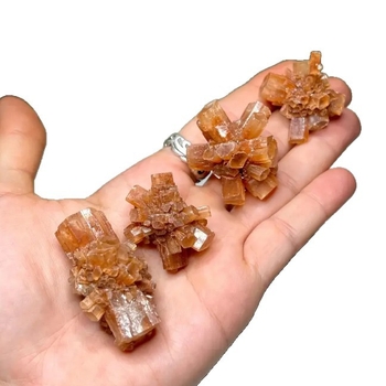 Clustere de cristale – aragonit și labradorit, mineral spar, piatră de vizualizare geometrică, ambalaj PP