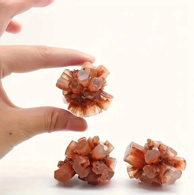 Clustere de cristale – aragonit și labradorit, mineral spar, piatră de vizualizare geometrică, ambalaj PP