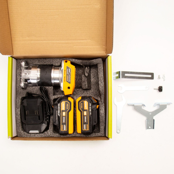 Εργαλείο ξυλουργικής με μπαταρία 20V λιθίου, χωρίς ψήκτρες — επεξεργασία άκρων, αυλάκωση, χαρακτικά επίπλων (XBJ5X)