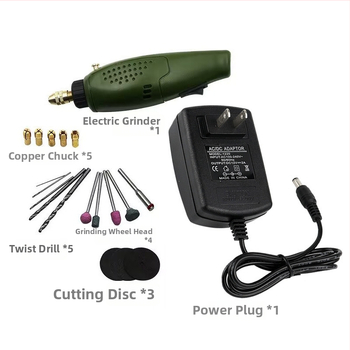 Elektrické mikro jade gravírovacie pero z nefritu s funkciami vŕtania, brúsenia a leštenia - 12 V, bez riadenia rýchlosti, hmotnosť 0,3 kg