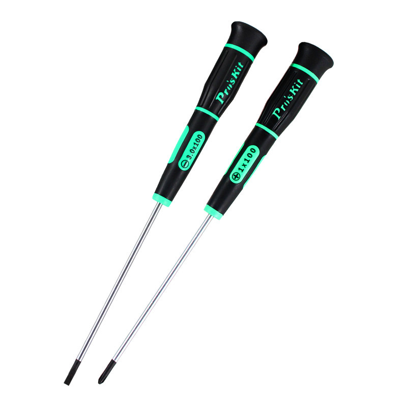 Κατσαβίδι ακρίβειας Pro'skit/Baogong, κράμα χρωμιοβανδιομολυβδενιο, λαβή PP+TPR, χωρίς μόνωση, μη μαγνητικό, 20 g