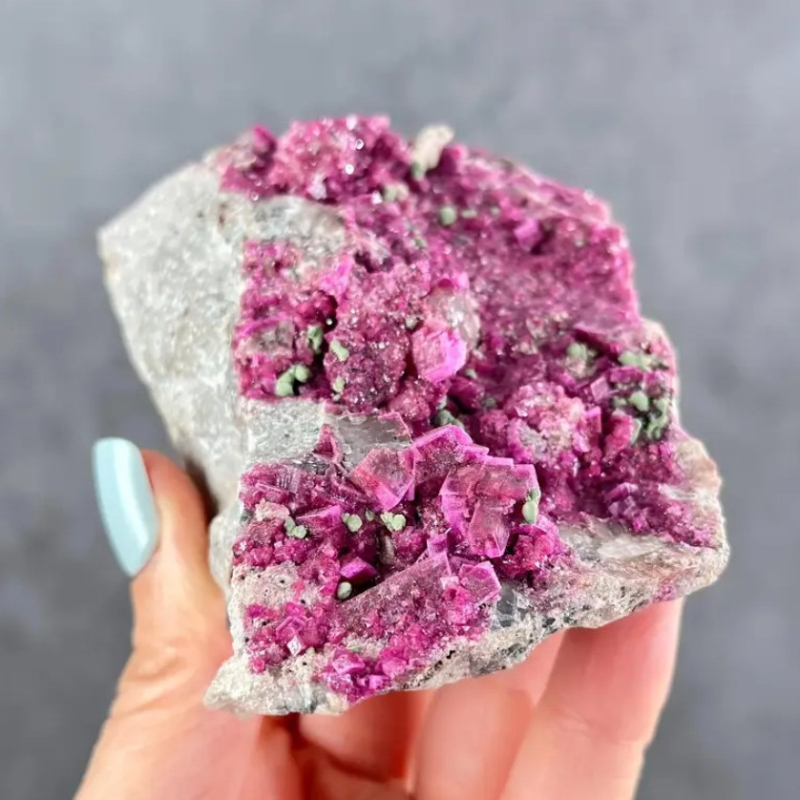 Piesă decorativă din cristal, formă geometrică, calcit de cobalt cristal, ambalaj în pungă PP, stil modern minimalist