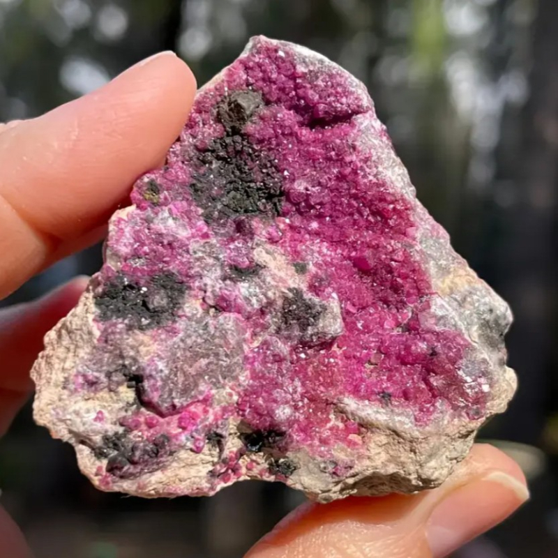 Piesă decorativă din cristal, formă geometrică, calcit de cobalt cristal, ambalaj în pungă PP, stil modern minimalist