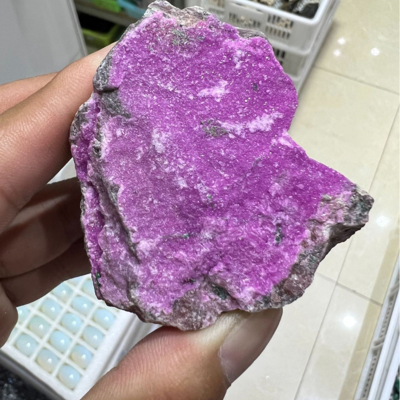 Piesă decorativă din cristal, formă geometrică, calcit de cobalt cristal, ambalaj în pungă PP, stil modern minimalist