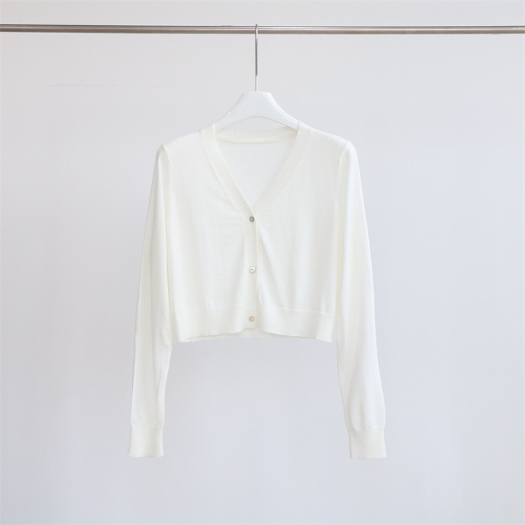 Cardigan din lână – amestec, guler în V, mâneci lungi, croială lejeră — sezon toamnă/iarnă