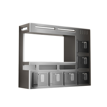 Odyssk zidni stalak za začine od karbonskog čelika, bez bušenja, moderni minimalistički stil, za ulje, sol, umak i ocat