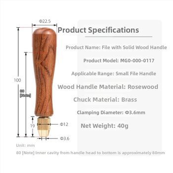MOKIN Diamantový súbor s titanovým povlakom, rukoväť z pevného dreva Sour Branch Wood, dvojité rezanie pre stolárstvo