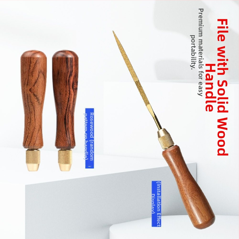 MOKIN Diamantový súbor s titanovým povlakom, rukoväť z pevného dreva Sour Branch Wood, dvojité rezanie pre stolárstvo
