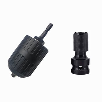 Čeljust za bušilicu s tri čeljusti, automatsko zaključavanje, s ključem, tijelo od željeza, raspon 10–13 mm
