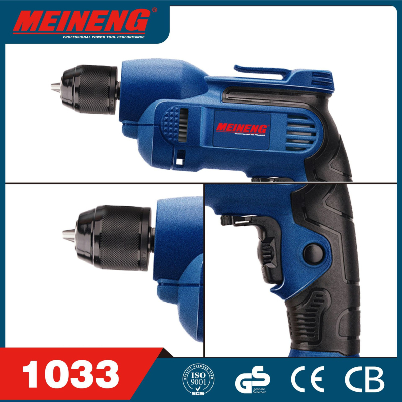 MEINENG Kabelska bušilica s ključnim čeljustima, neprekidno promjenjiva brzina, 220V AC, naprijed/natrag, 6 mjeseci jamstva