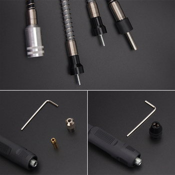 Električni fleksibilni osovinski alat za brušenje s čeljustima 0,3–3,2 mm, kompatibilnost 3 mm/6 mm, univerzalna čeljust i držač