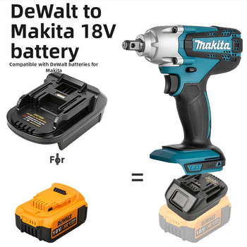 Prevodník pre Makita MT elektrické náradie – adaptér pre Dewalt nabíjačku, Li‑ion, vstupné napätie 3.6V, rozsah 18–21V