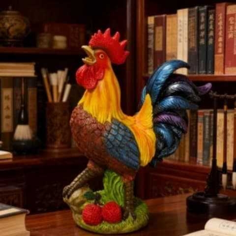 Petao i kokoš za dvorište – skulpture od smole, ekološki prihvatljive, stil Novi kineski stil, brend Gsf
