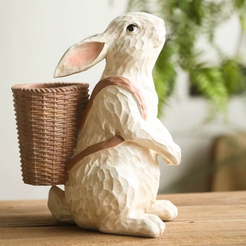 Pleyihe Zec Vrtna Statua, Pastoralni Stil, Skulptura od Smole za Vanjsku Upotrebu