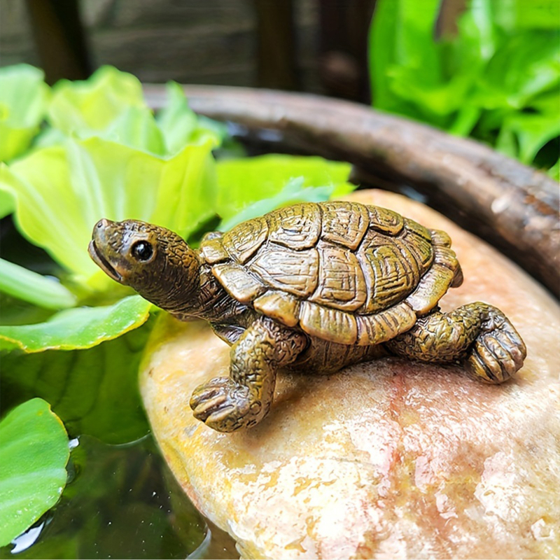 Realistične male figurice žaba i kornjača za vrt, ribnjak, akvarij, bonsai i pejzažnu dekoraciju