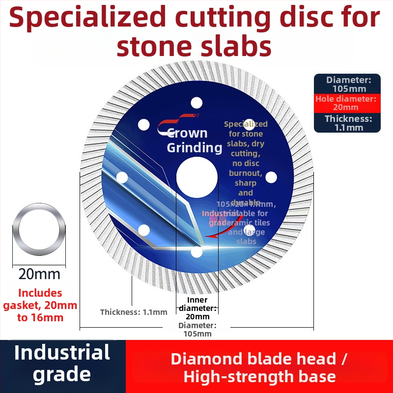 Diamantski disk za rezanje keramike i kamena, model 105