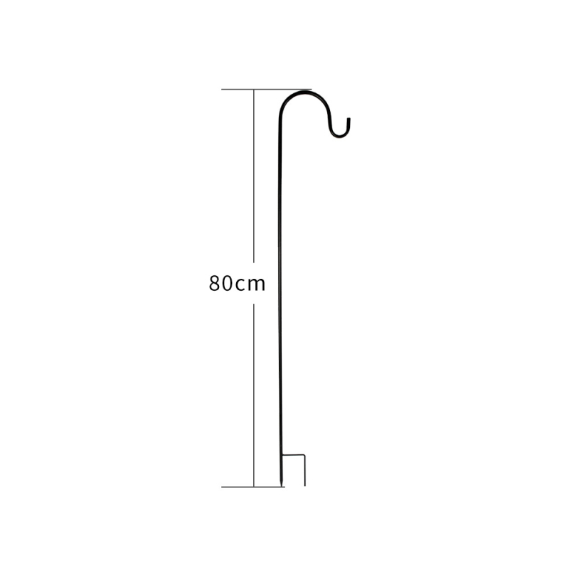 Željezni pastirski kuka za vrtne lampe – geometrijski oblik, modern minimalistički stil, metalni kuka za vanjsku upotrebu