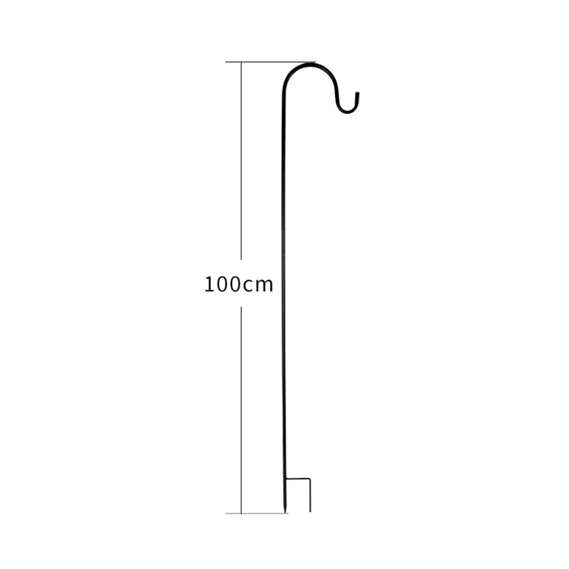 Željezni pastirski kuka za vrtne lampe – geometrijski oblik, modern minimalistički stil, metalni kuka za vanjsku upotrebu