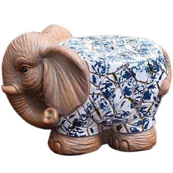 Crtani slon vrtni dekorativni pedestal, oksid magnezija, polumanualni/polumehanički postupak, težina 3 kg