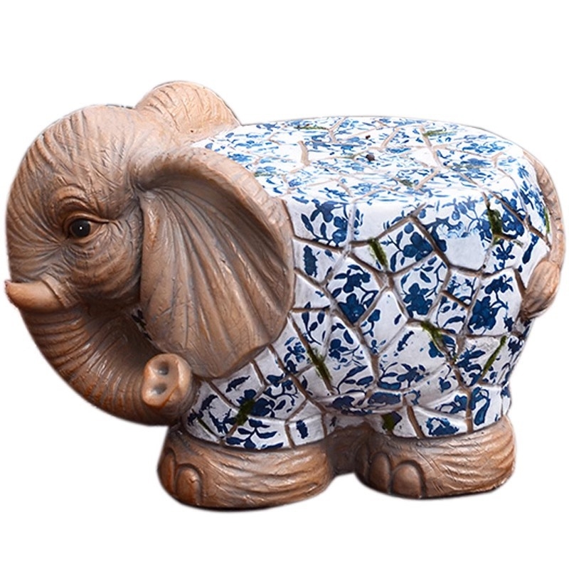 Crtani slon vrtni dekorativni pedestal, oksid magnezija, polumanualni/polumehanički postupak, težina 3 kg