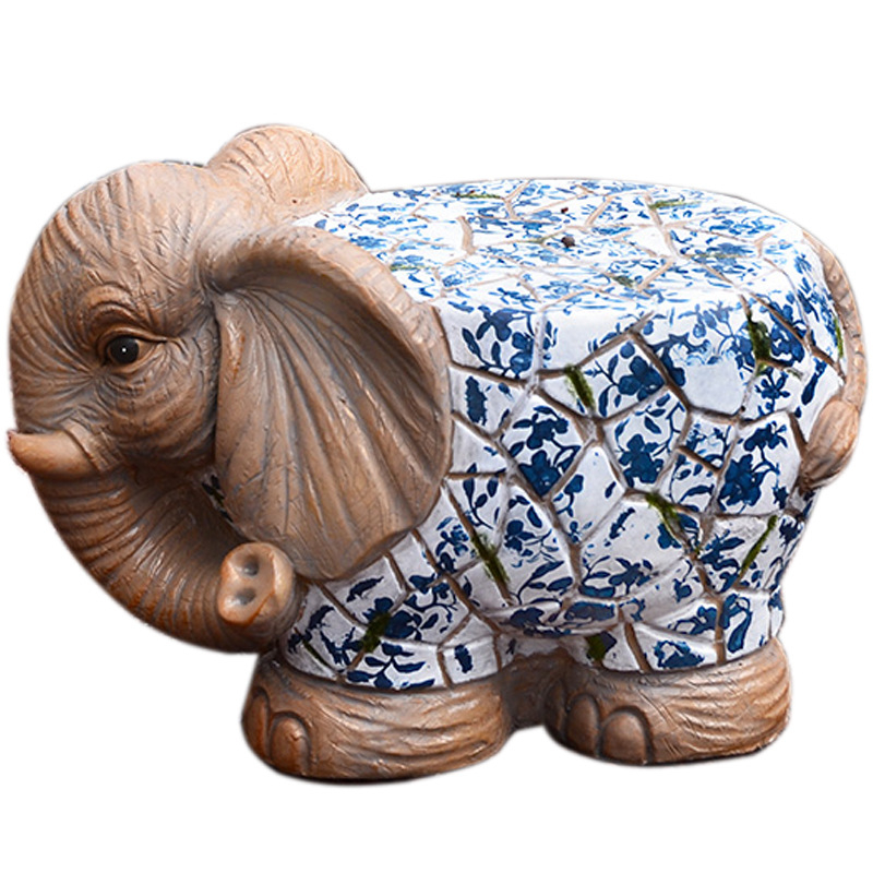 Crtani slon vrtni dekorativni pedestal, oksid magnezija, polumanualni/polumehanički postupak, težina 3 kg