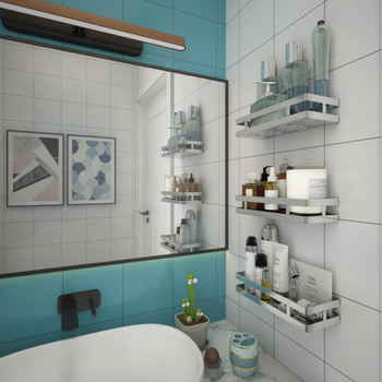 Stalak za začine od 304 nehrđajućeg čelika, zidni, bez bušenja, modernog minimalističkog dizajna